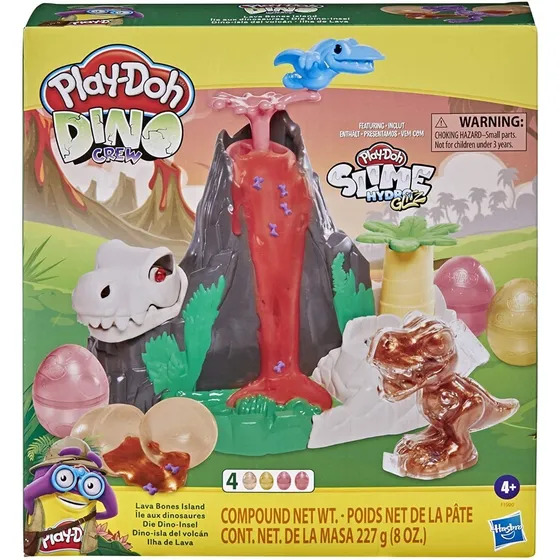 Play-doh Slime Dino Isla Del Volcán 