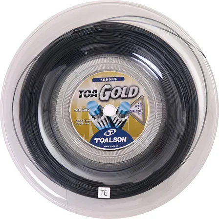Cuerda Raqueta De Tenis Toalson Toa Gold 1,3 Rollo 200m Negro