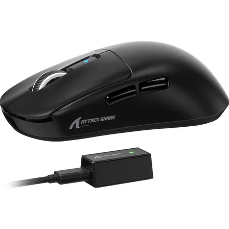 Mouse Gamer Inalámbrico Attack Shark R6 Ultraligero Black