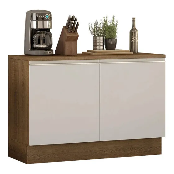 Mueble Cocina Madesa Glamy 120cm Marrón/blanco