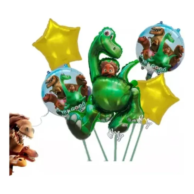 Globo Un Gran Dinosaurio Arlo (set De 5 Globos) Verde Un Gran Dinosaurio