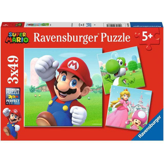 Ravensburger - Super Mario Jigsaw Puzzle, Colección 3 X 49, Ravensburger - Super Mario Jigsaw Puzzle, Colección 3 X 49,
