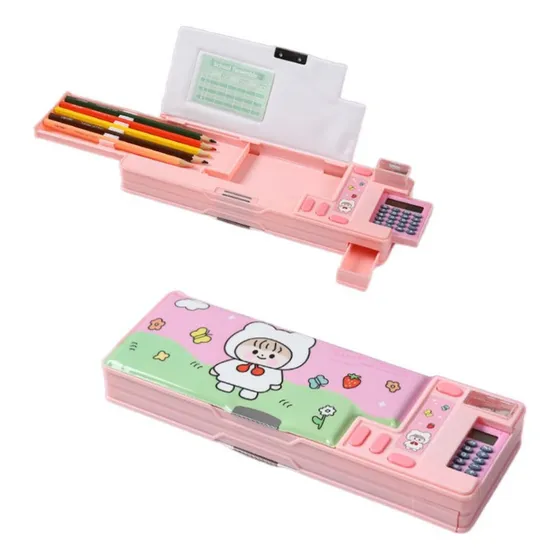 Estuche Para Lápices Con Calculadora Y Organizador De Papele