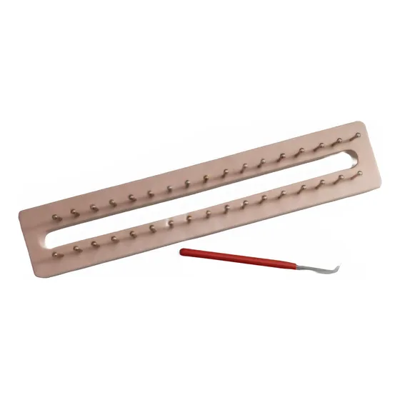 Telar For Tejer Incluye Gancho, Rectangular, Madera 29x5 Cm