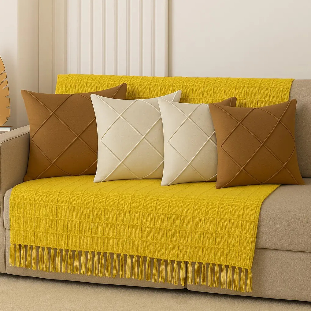 Kit Manta G/ Sofa Gigante 2,40 X 1,70 M + 4 Capas Suede Luxo