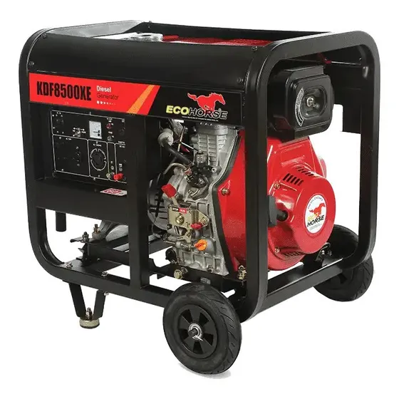 Planta Eléctrica Diésel Ecohorse 7kw 110/220v 1f Kdf8500xe