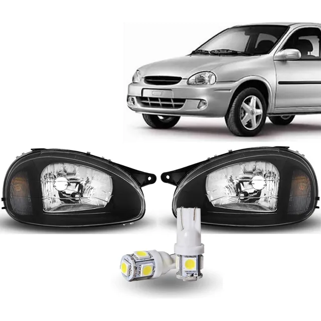 Juego De Optica Chevrolet Corsa Fondo Negro Kit X2