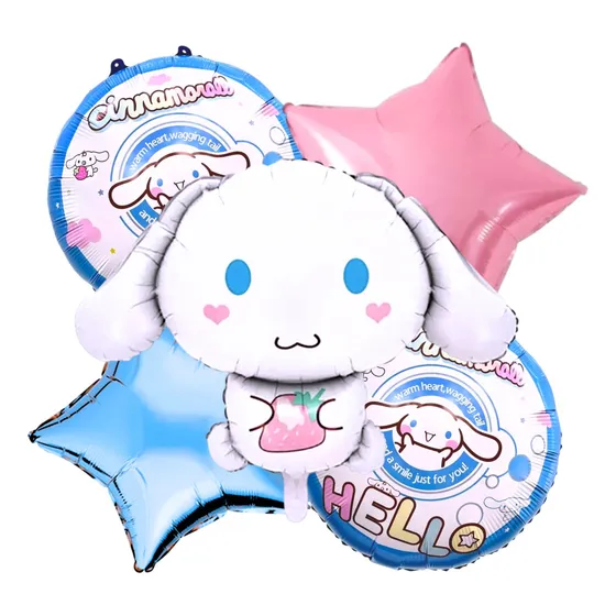 Set Sanrio 5 Piezas Globos Metalizados Grandes Kuromi