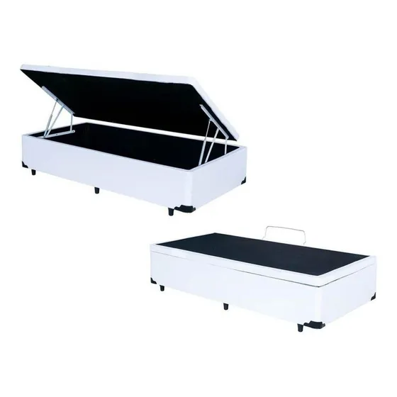 Cama Baul 1 Plaza Y Media Box Canguro Sommier Dormitorio