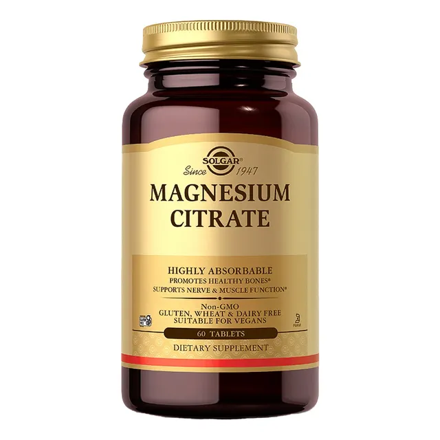 Magnesio Citrate 200mg Solgar X60 Capsulas Sin Sabor