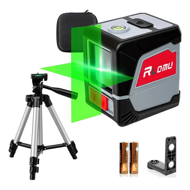 Nivel Laser 2 Linhas Verde Autonivelamento 20m 3d Com Tripé