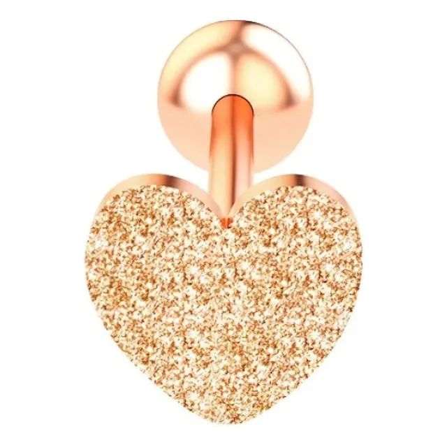 Piercing Lengua Corazón Cristales O Flor