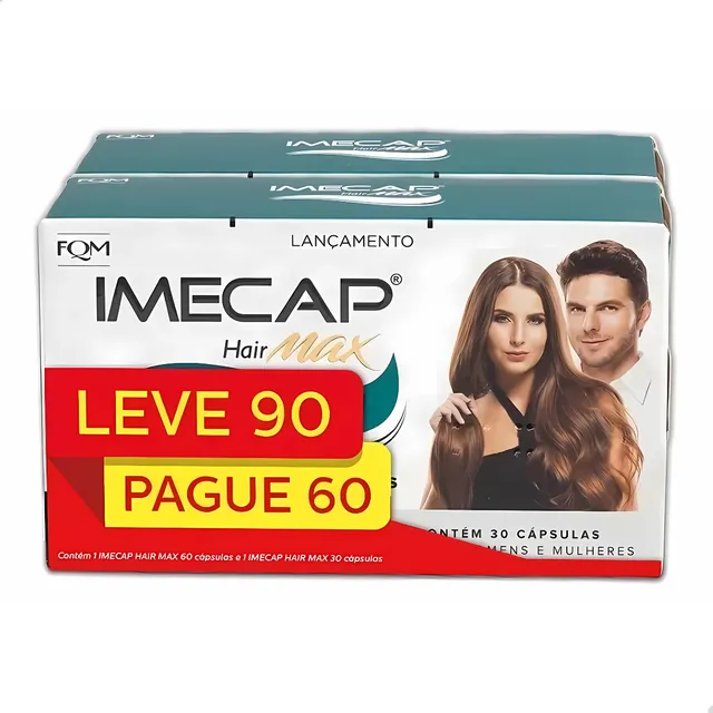 Cápsulas Imecap Hair Max Parar Queda Cabelo Similar Pantogar