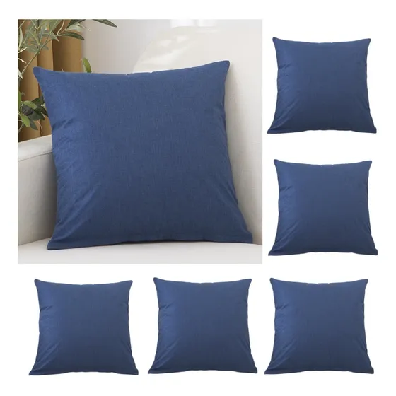 Fundas Para Cojines Decoración Del Salón 45x45cm, 6 Piezas Color Azul