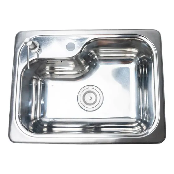 Pileta Cocina Simple Acero Diva H55 55x41,5x21 Y Dosificador