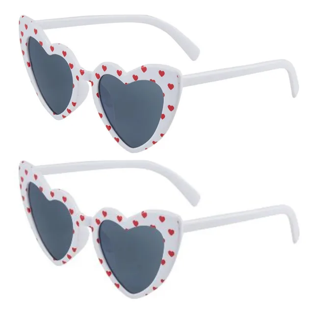 Gafas De Sol Con Forma De Corazón, Accesorios De Moda, 2 Uni