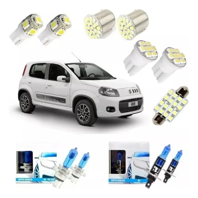 Kit Lâmpadas Super Branca Led Uno Vivace  Mille Way Techone