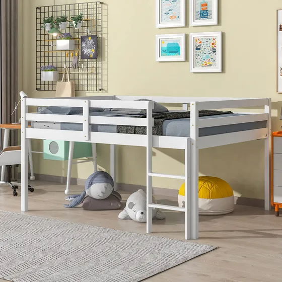 Softsea Cama Baja Tipo Loft Tamaño Matrimonial Marco Madera