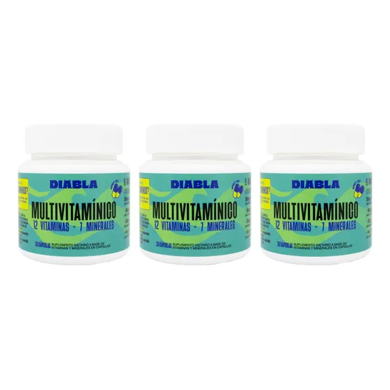 Better Diabla Kit X3 Multivitaminico Suplemento X30 Capsulas