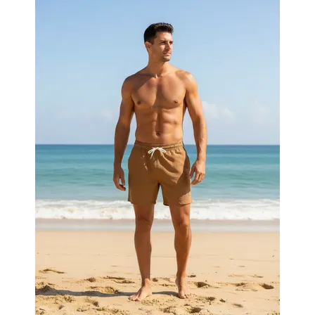 Shorts De Linho Masculino Bermudas Leve Praia Verão Voker