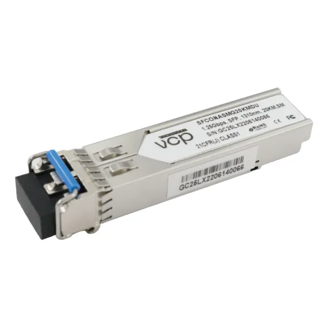 Modulo Sfp 2 Hilos Monomodo 20km 1.25gbps Lc Duplex 1310nm