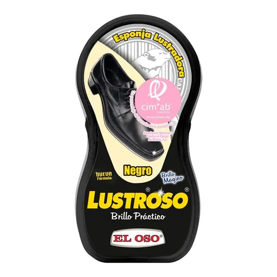 Esponja Lustradora De Calzado El Oso Lustroso Color Negro 1 Pieza