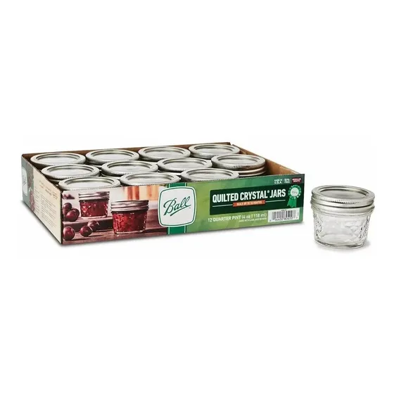 Frasco De Vidrio Mason Jars Ball 4 Oz (caja Con 12)