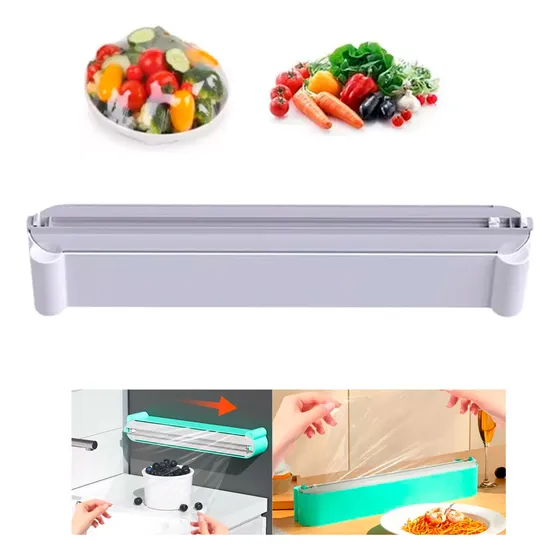 Organizador Cortador Rollo De Papel Film Práctico Cocina