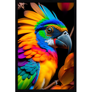 Quadro Decorativo Animais 90x60 Selvagem Moldura Virtual Zoo Cor Img04 Armação Preto Quadro Decorativo Animais 90x60 Selvagem Moldura Virtual Zoo Cor Img04 Armação Preto