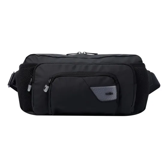 Canguro Para Hombre Totto Riñonera Cangurera Clear Rud Color Negro