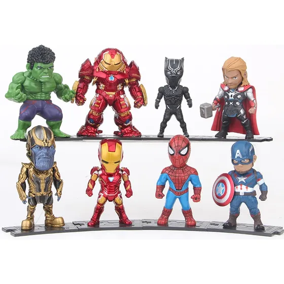8 Unids/set Marvel Avengers Ironman Hu Juguetes