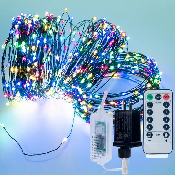 Harrizontek Mini Luz Arbol Navidad Alambre Verde Extra Largo