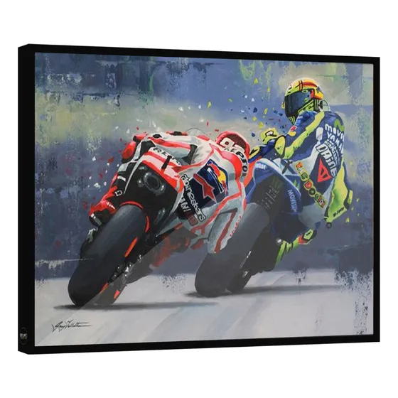 Quadro Moto Gp C/ Moldura 90x120cm