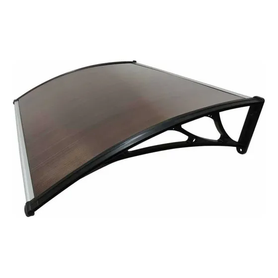 Techo Para Puerta Policarbonato Café 125x70cm Toldo Sombra