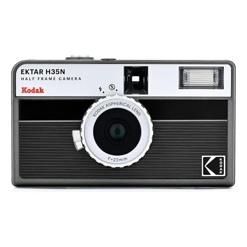Câmera Analógica 35mm Kodak Ektar H35n (preto) Listrado Preto