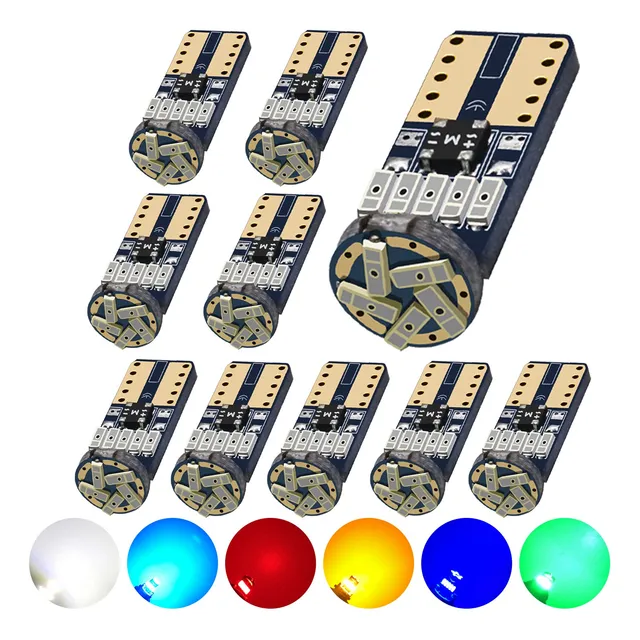 10 Focos Led Pellizco T10 W5w 194 168 2825 192