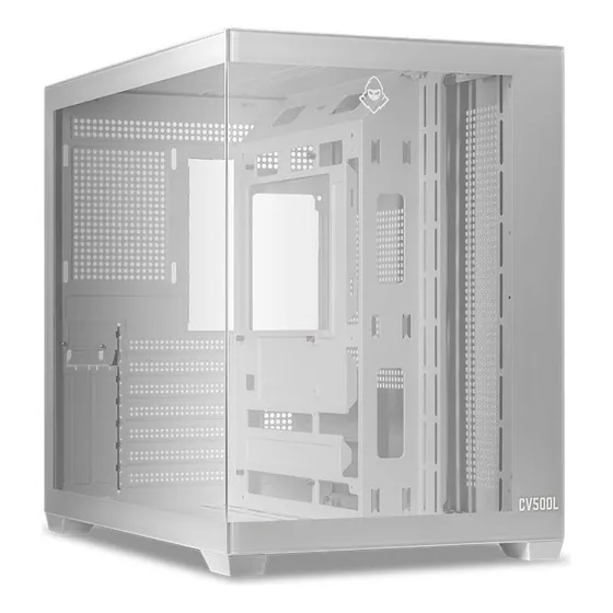 Gabinete Gamer Mancer Cv500l Mid Tower Lateral/vidro Branco