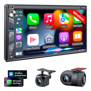 Estéreo 7 Pulgadas Doble Din Bluetooth Con Carplay Y Android Estéreo 7 Pulgadas Doble Din Bluetooth Con Carplay Y Android