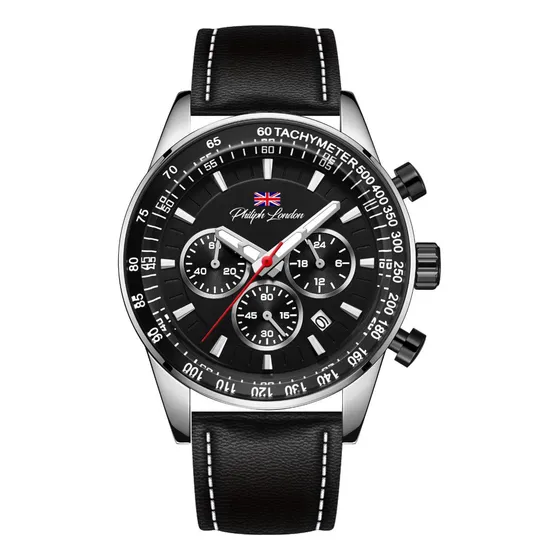 Relogio Philip London Masculino Preto Pl80193622m