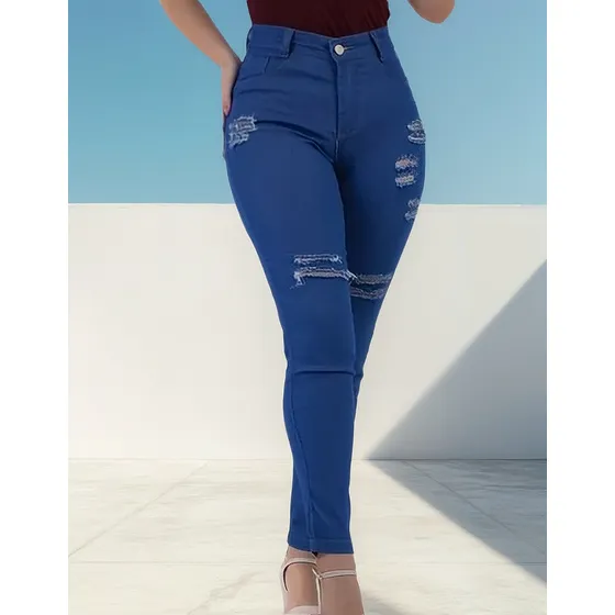 Calças Le Jeans Azul Modeladora  Promoção Preço De Atacado
