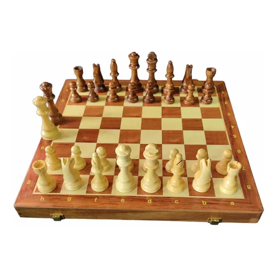 Ajedrez- Juego Completo De Piezas En Madera Con Tablero