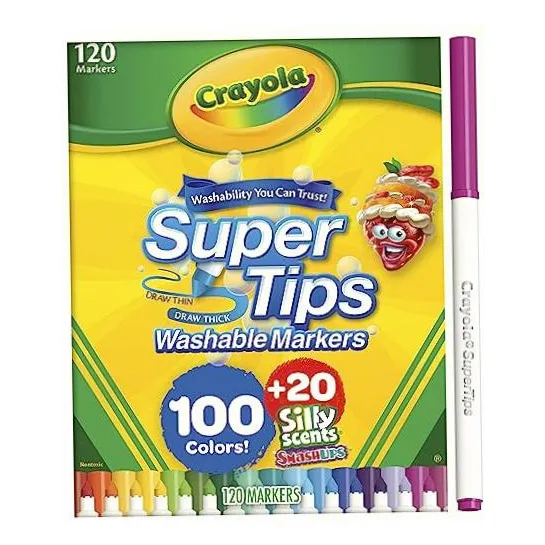 Juego De Marcadores A Granel Crayola Super Tips 120 Unidade