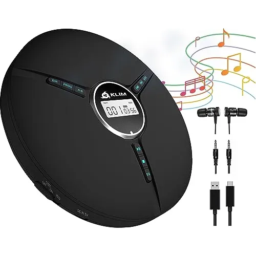 Klim Discman Reproductor De Cd Portátil Con 9wm95