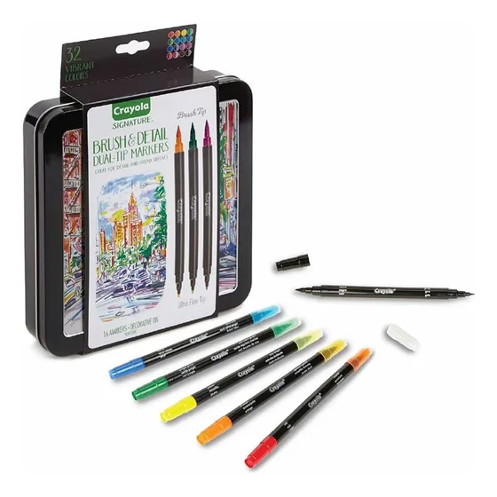 Marcadores Doble Punta Pincel Detalle Crayola 16/32 Colores
