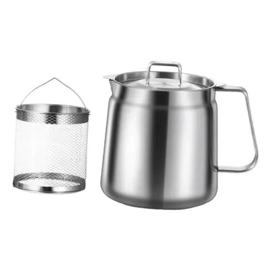 Depósito De Filtro De Aceite Deep Frying Pot Para Patatas Fr