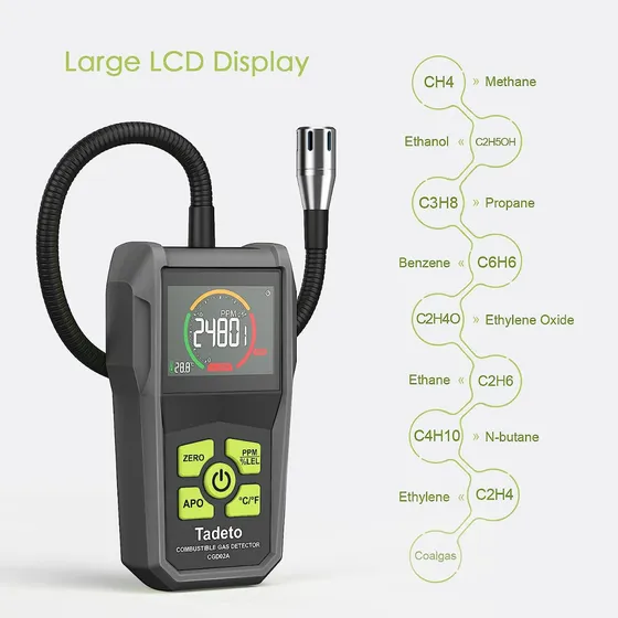 Detector Fuga Gas Tadeto Gasolina Hidrógeno Metano Gas Natur