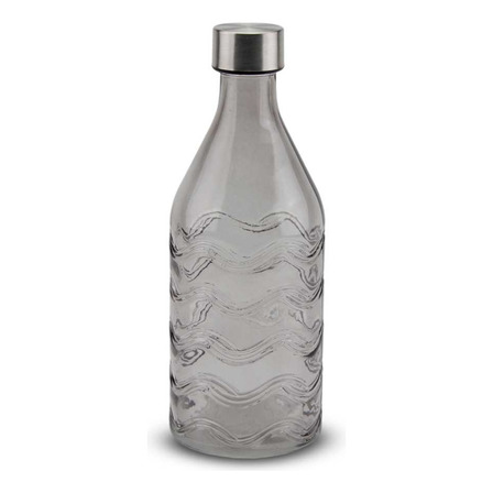 Botella De Vidrio Redonda Con Diseños Tapa De Metal 1 Litro Botella De Vidrio Redonda Con Diseños Tapa De Metal 1 Litro