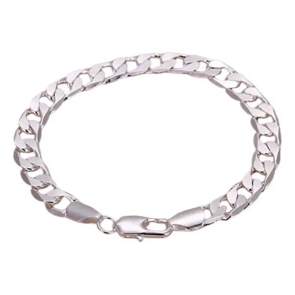 Gys V Pulsera Unisex Bañada En Plata.