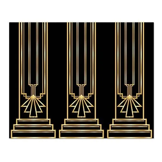 Beistle 59908 Great 20s Backdrop 4 X 30 Blackyellow