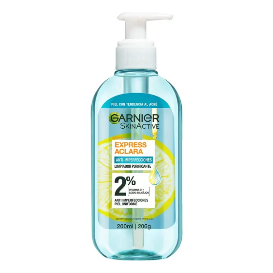 Gel Limpiador Garnier Express Aclara Antiacne 200 Ml